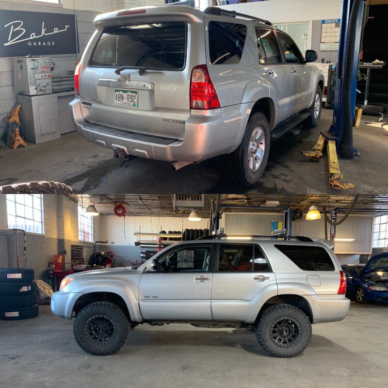 Toyota 4runner before and after lift kit
